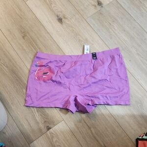 Purple Boxer Briefs with Flamingo Print